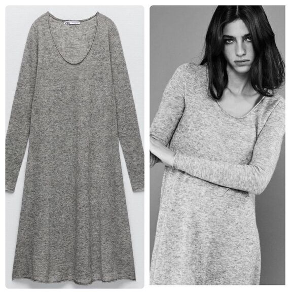 Zara Limited Edition Alpaca Wool Dress New - Picture 1 of 5